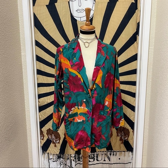🌈 Amazing Vintage flower vibe blazer - Picture 2 of 12